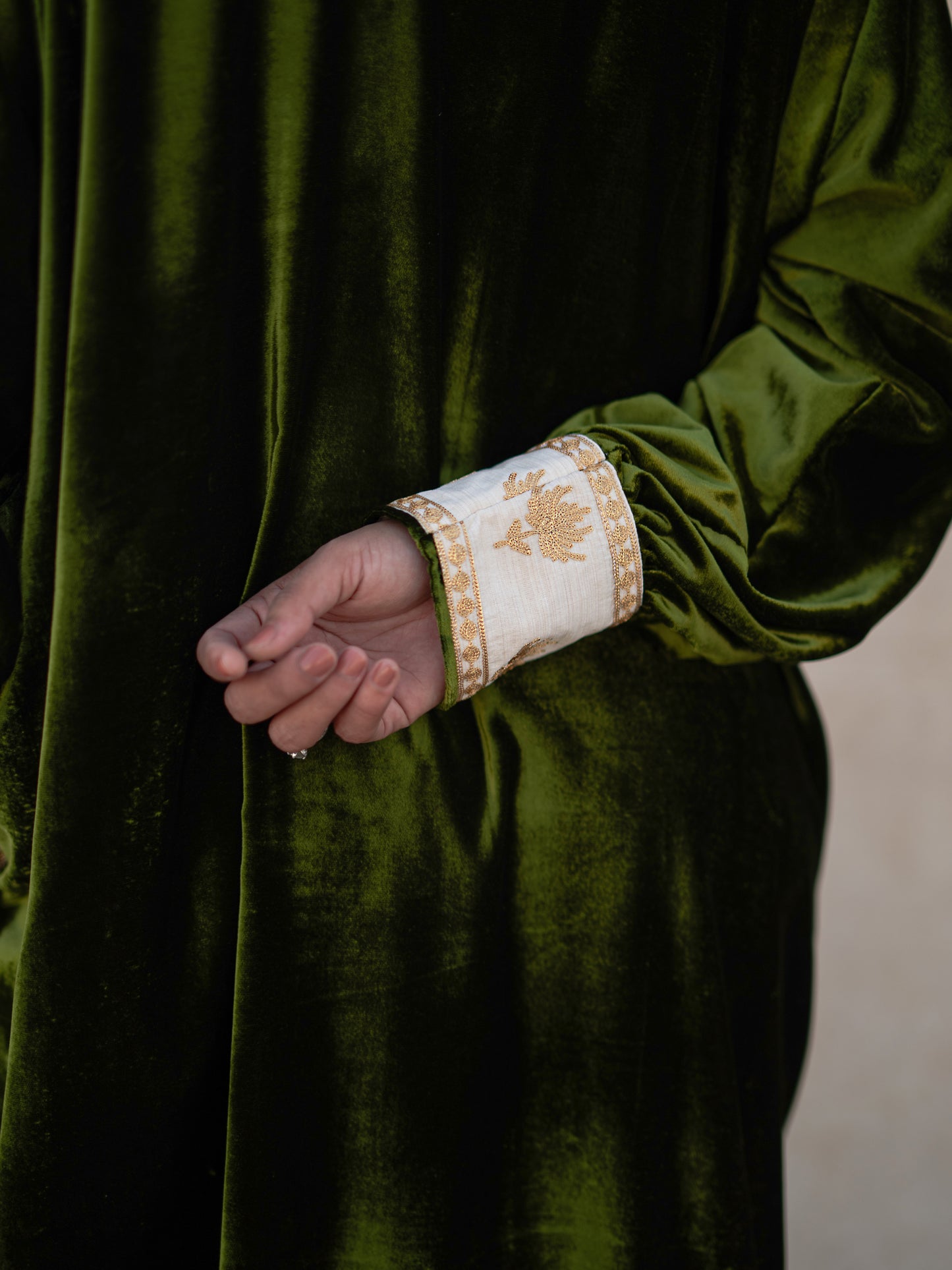 Zoon Mehandi Green Kaftan