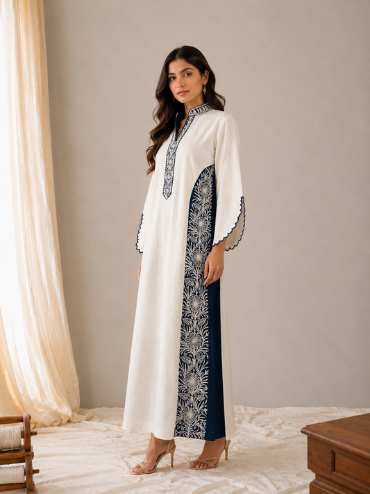 Sehar White & Blue Dress