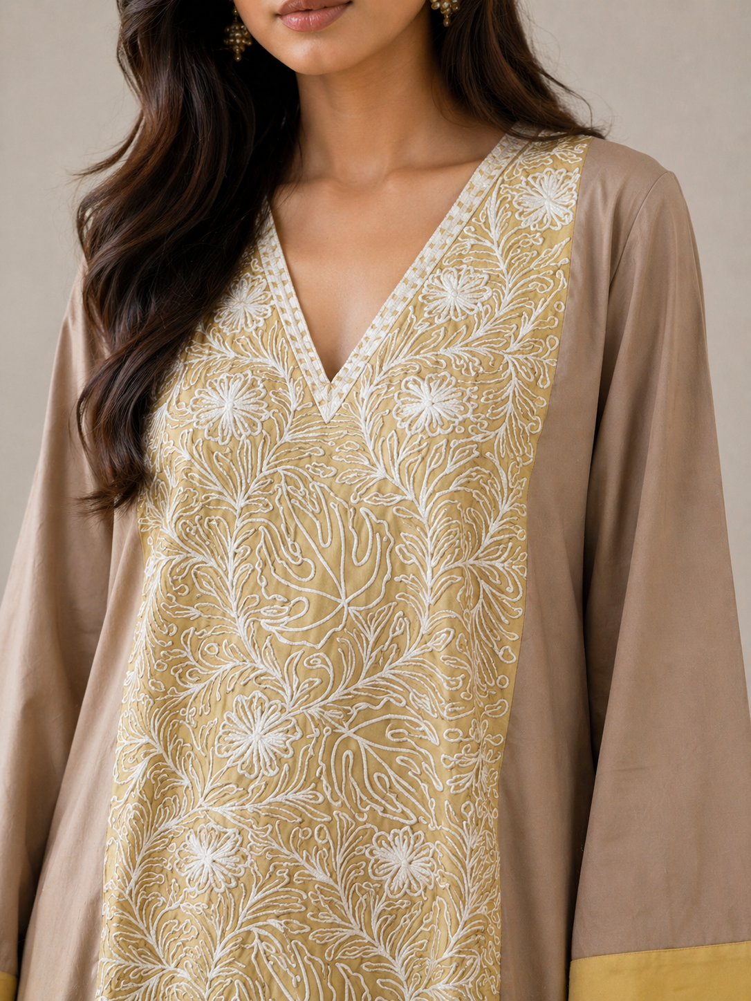 Sehar Beige & Yellow Dress