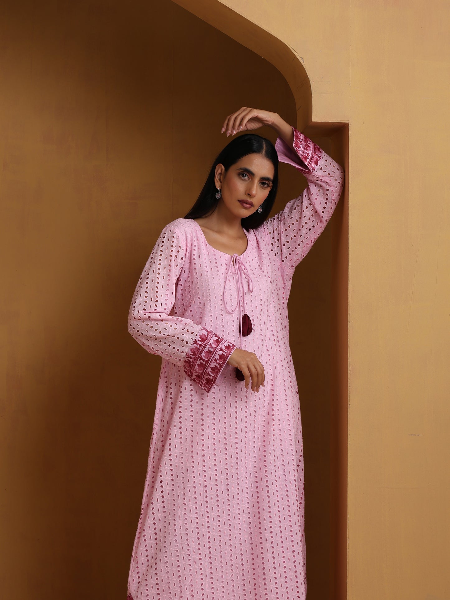 Sehar Pink Hakoba Dress