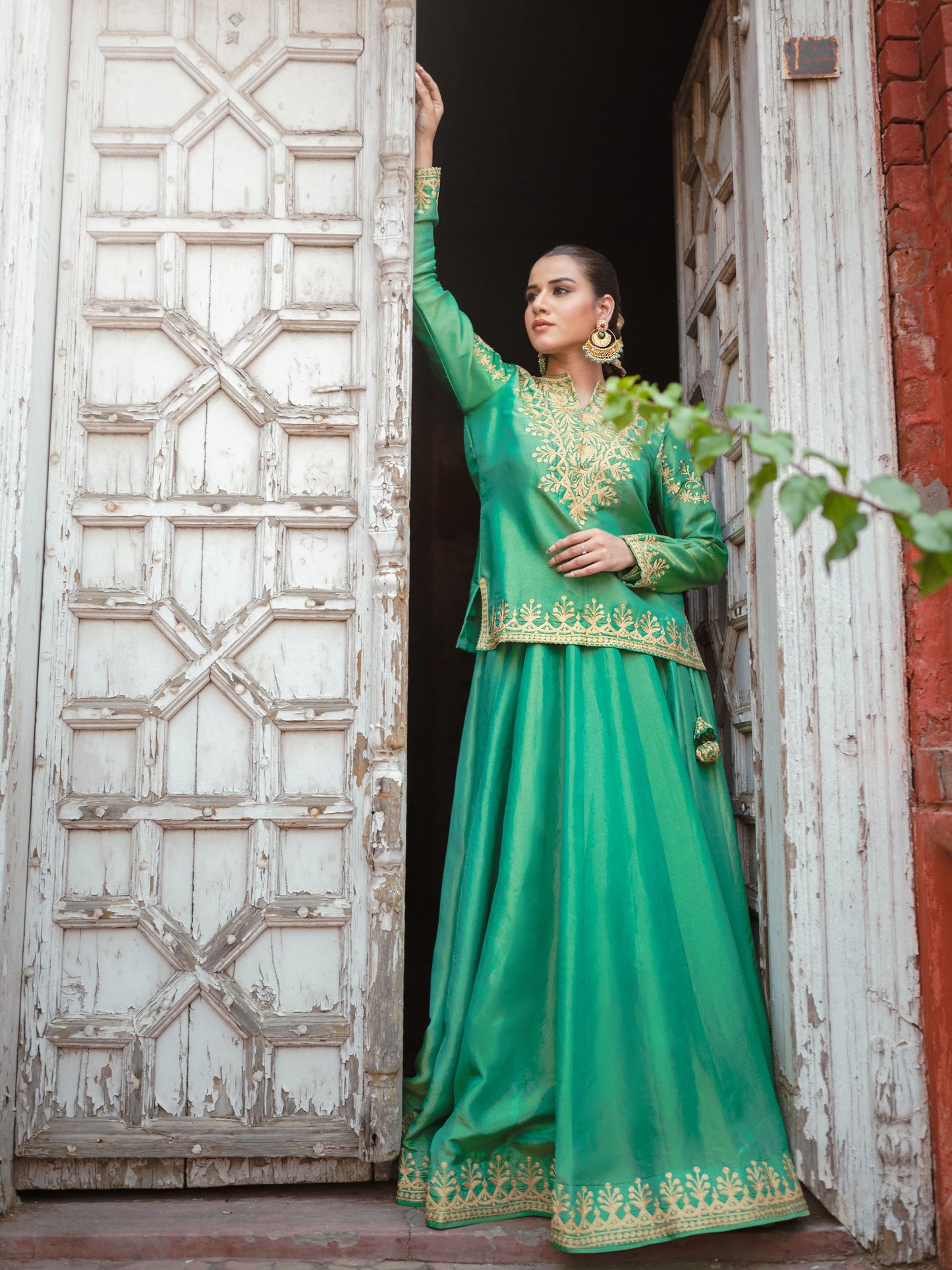 Ghazal Green Lehenga
