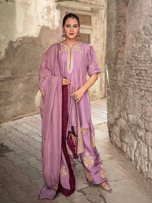 Ghazal Purple Suit Set