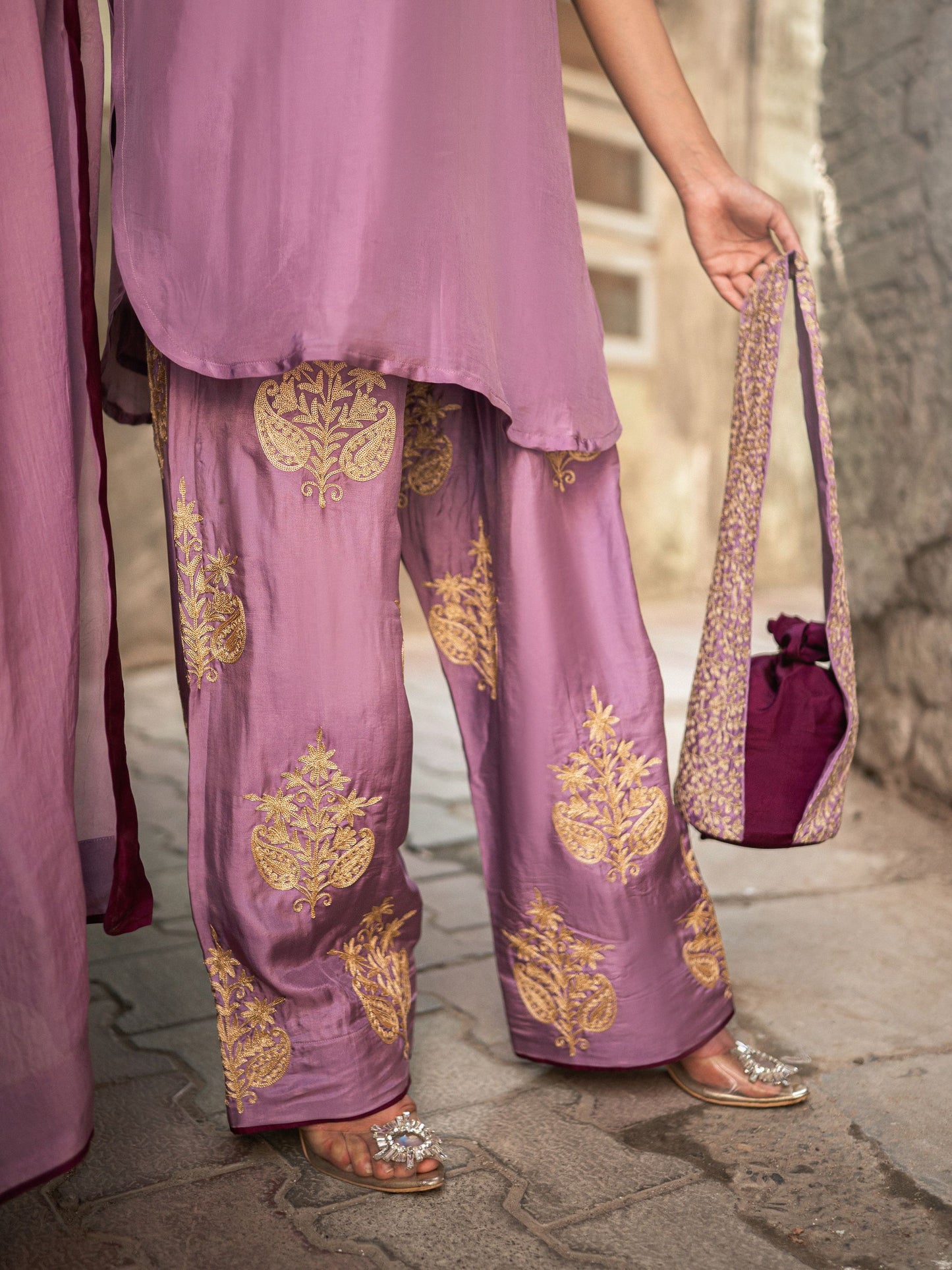 Ghazal Purple Suit Set