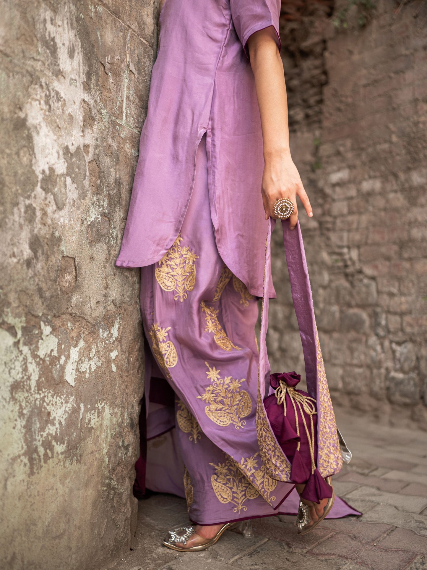 Ghazal Purple Suit Set