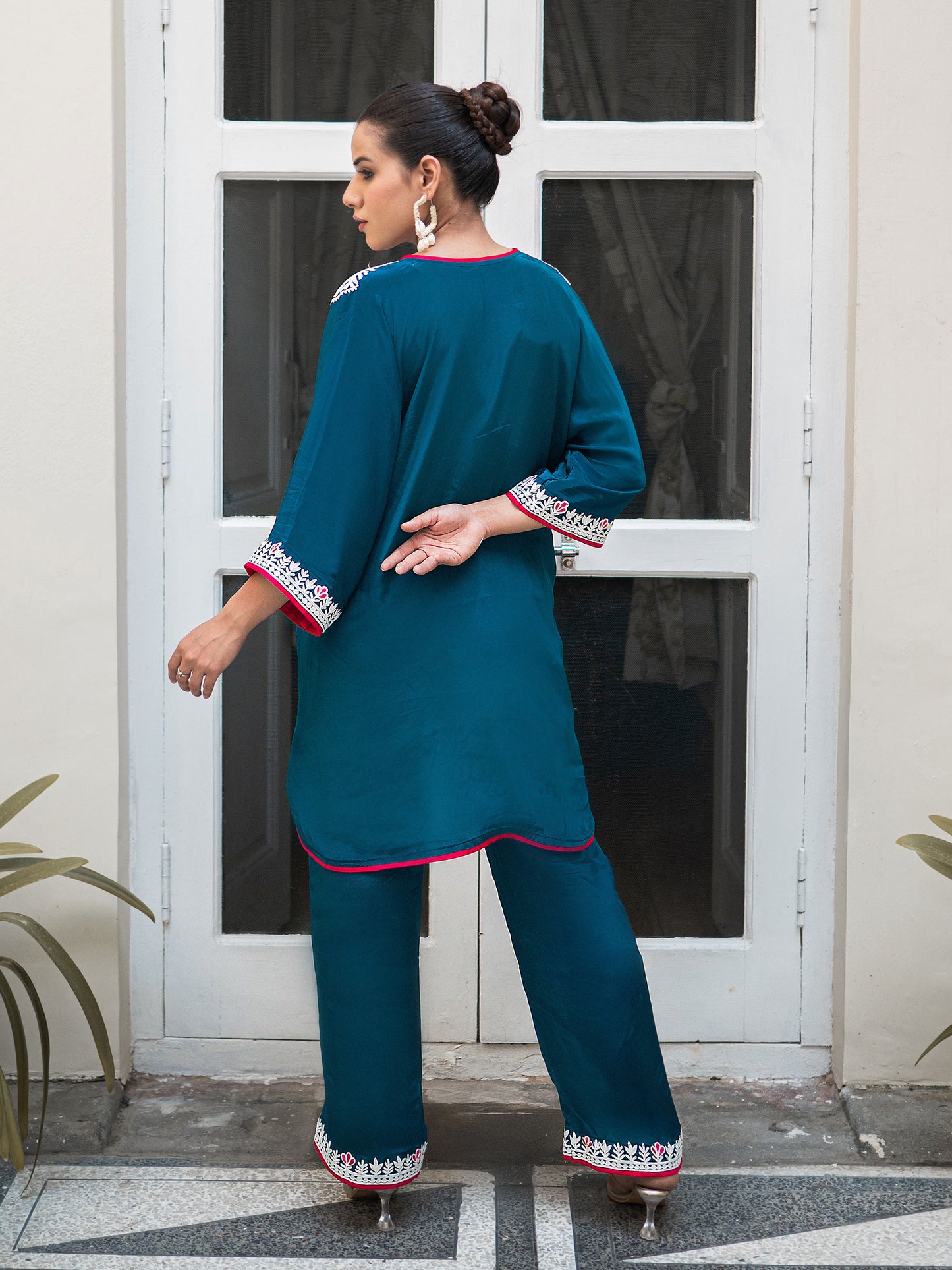 Ghazal Teal Blue Co-ord Set