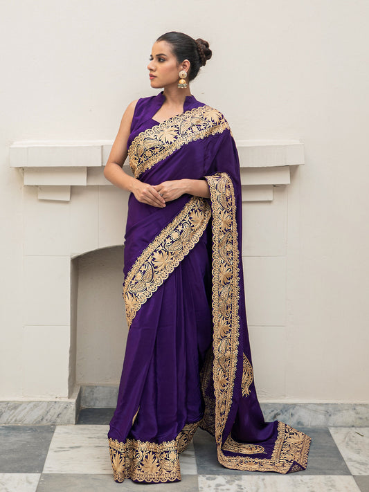 Ghazal Purple Saree