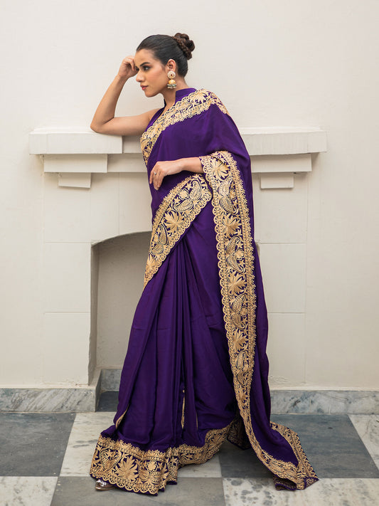 Ghazal Purple Saree