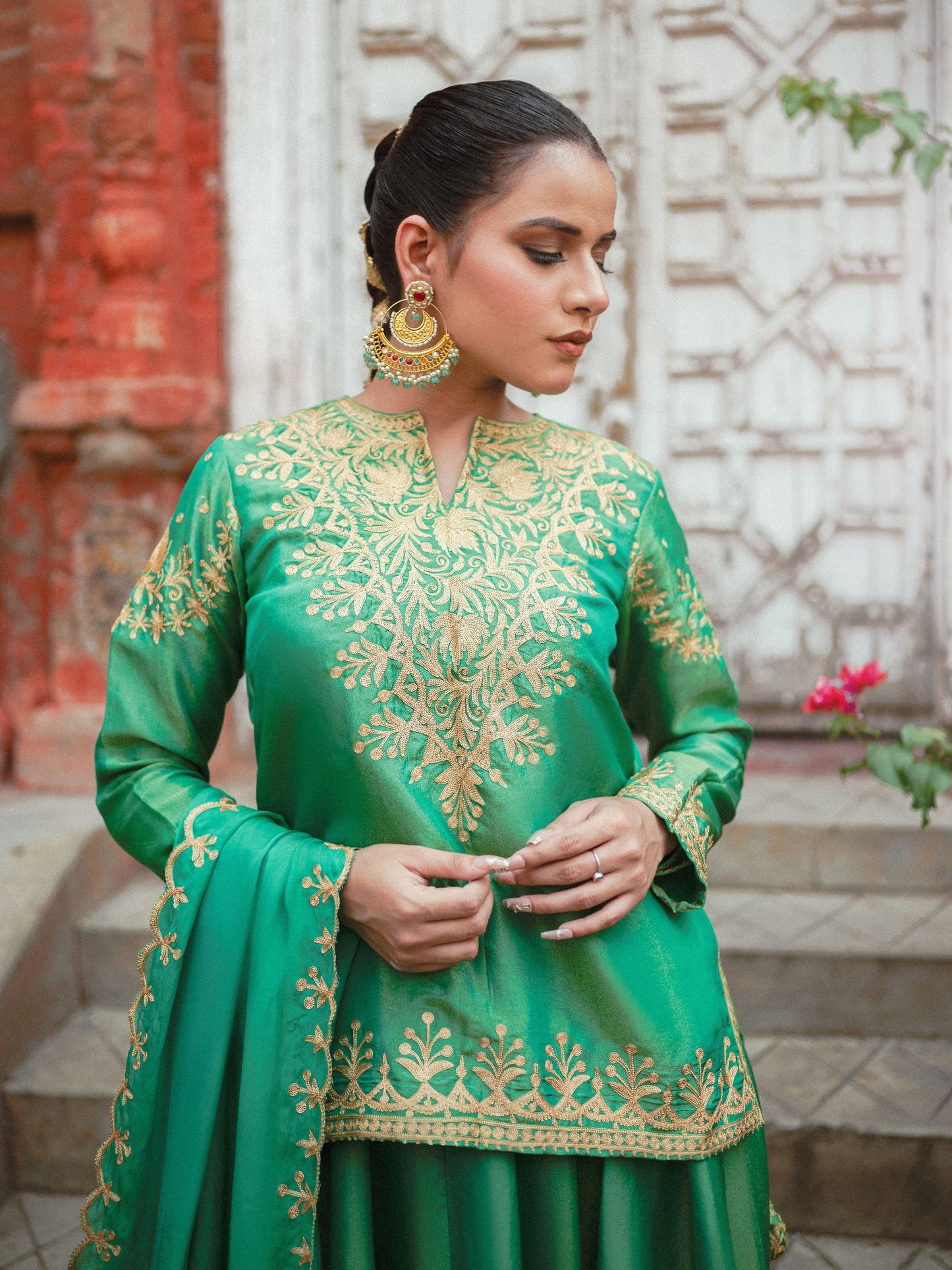 Ghazal Green Lehenga