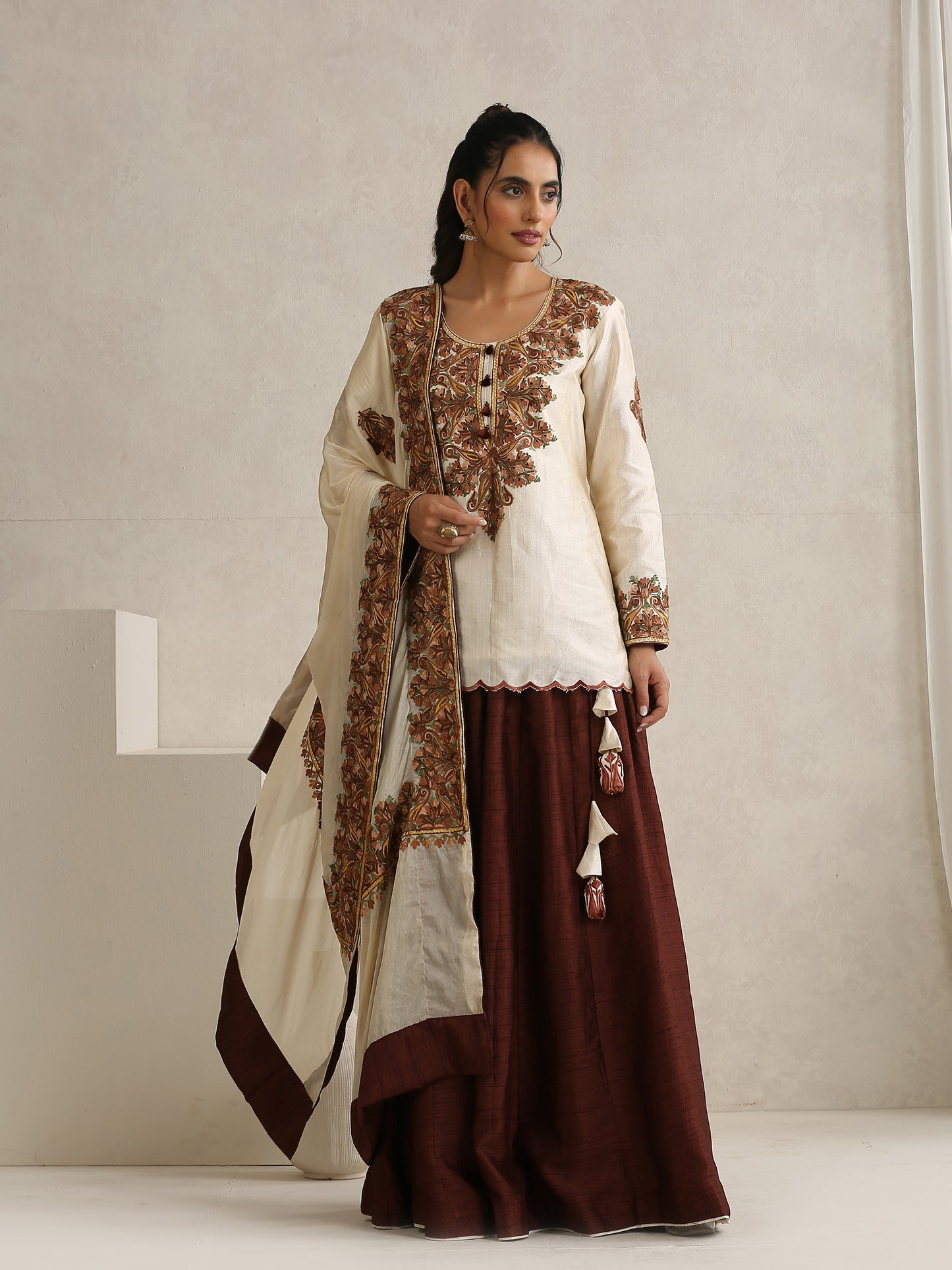 Nargis Brown Lehenga