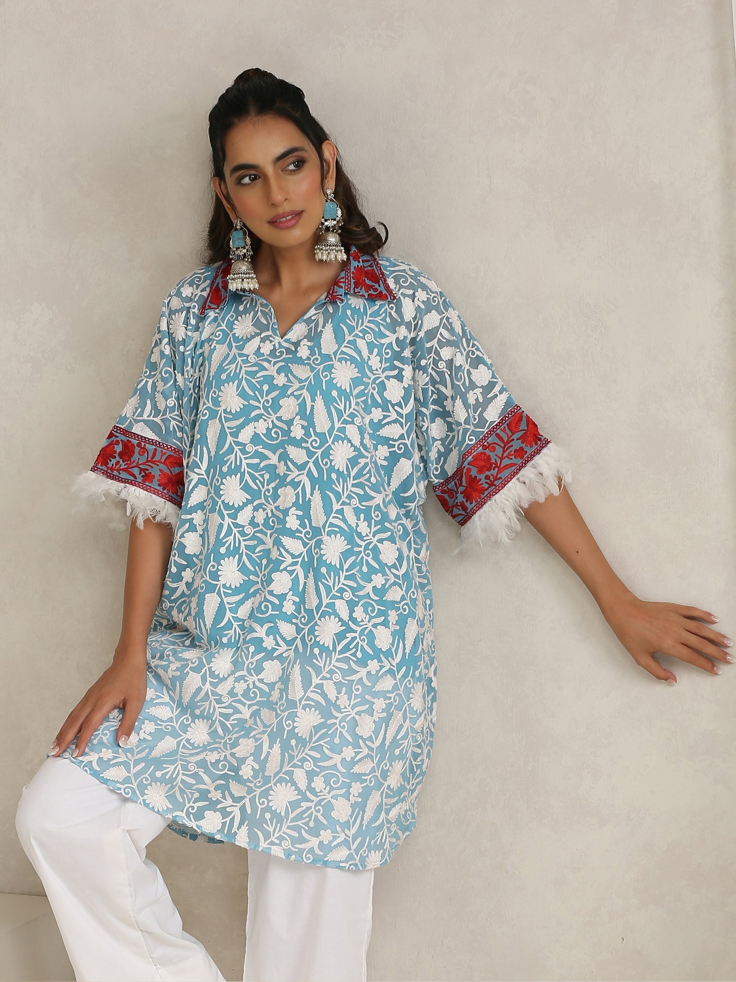 Nargis Blue Georgette Choga Set