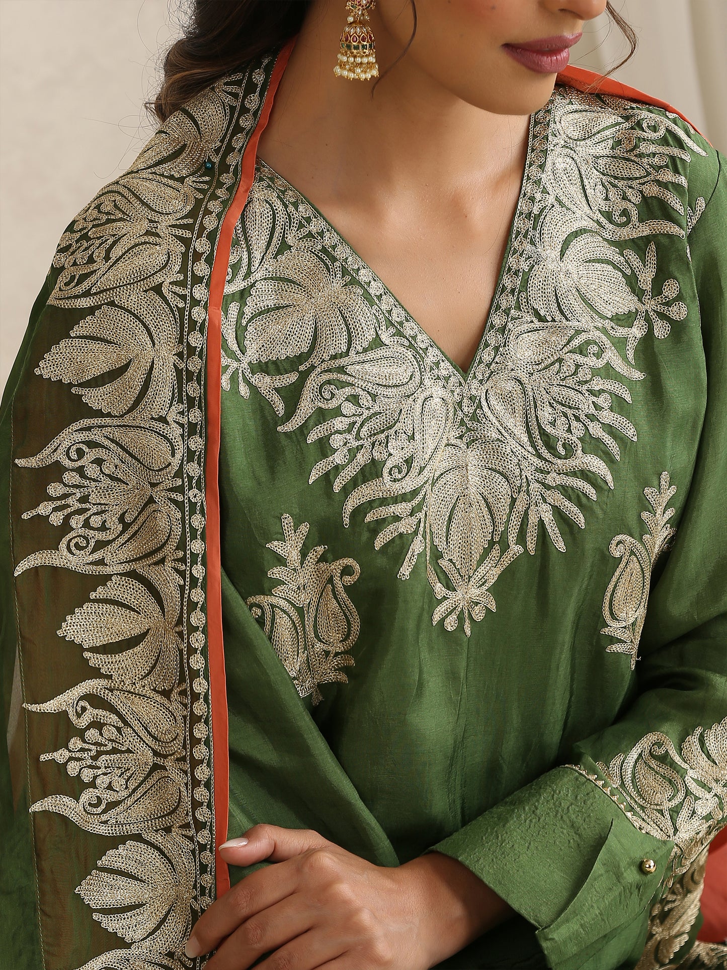 Nargis Green Farshi Salwar Suit Set