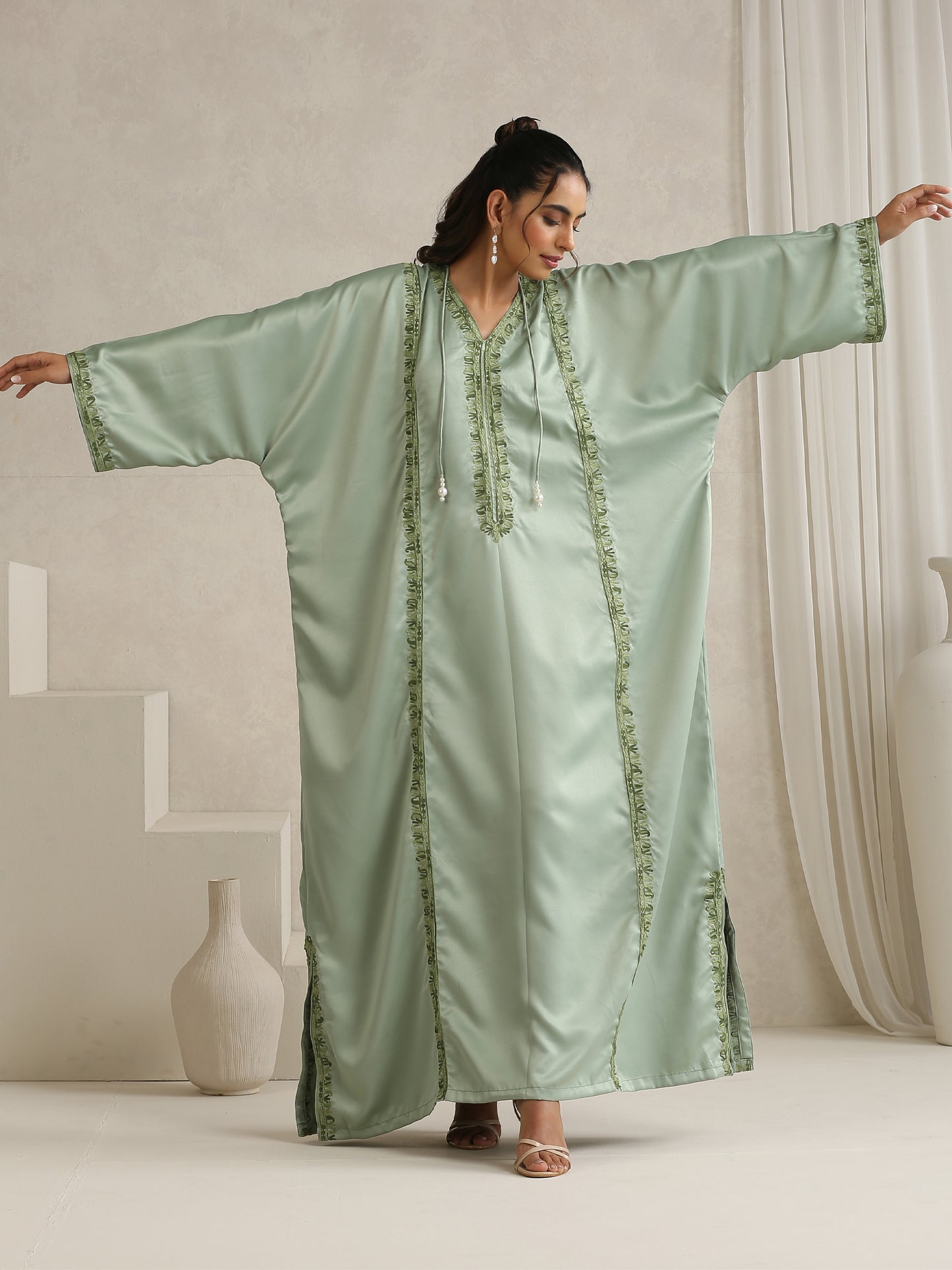 Nargis Mint Green Abaya