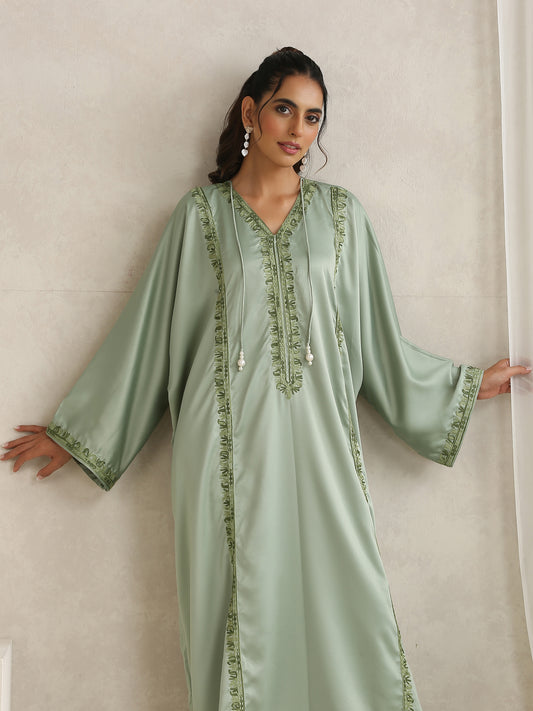 Nargis Mint Green Abaya