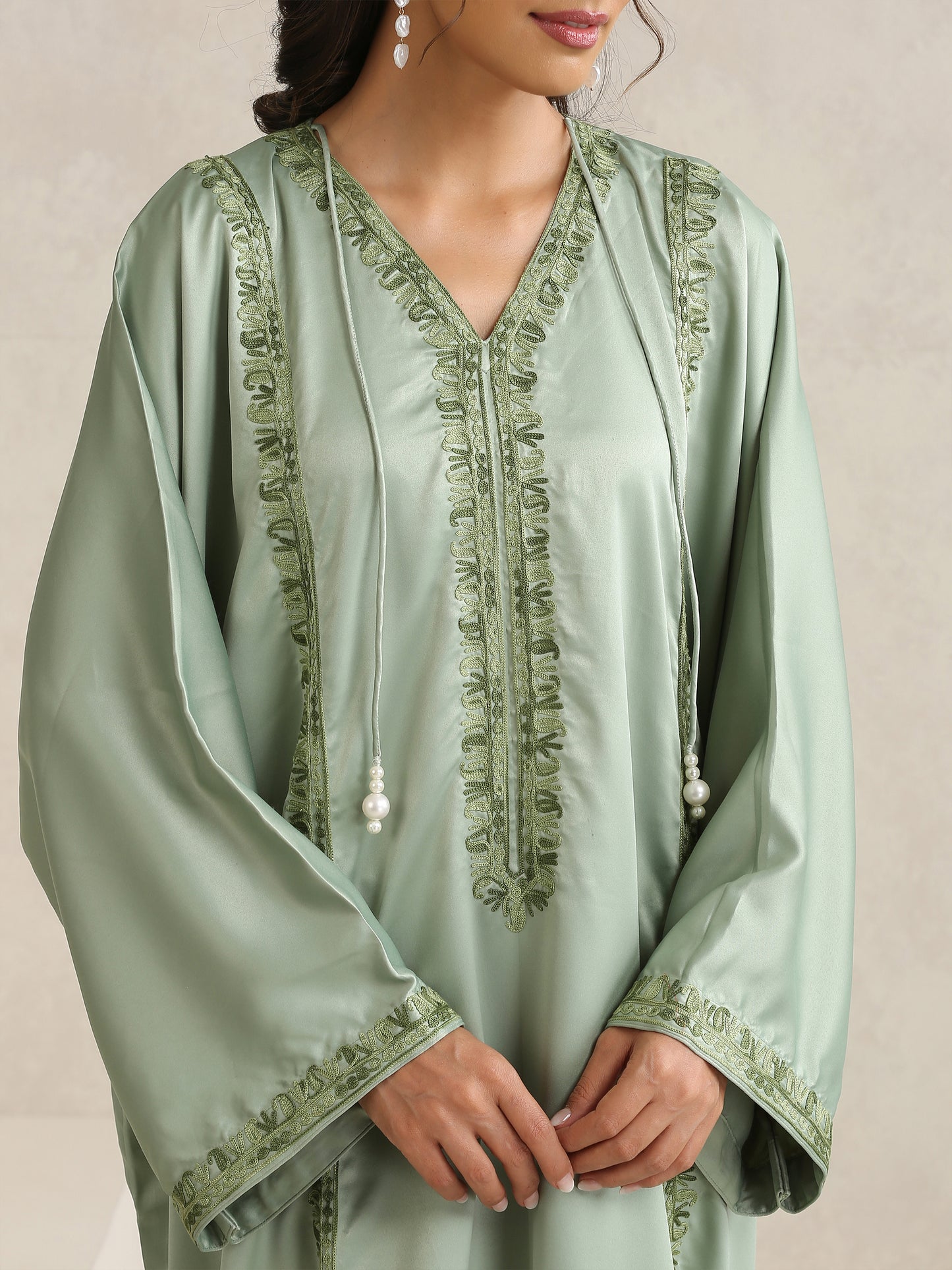 Nargis Mint Green Abaya