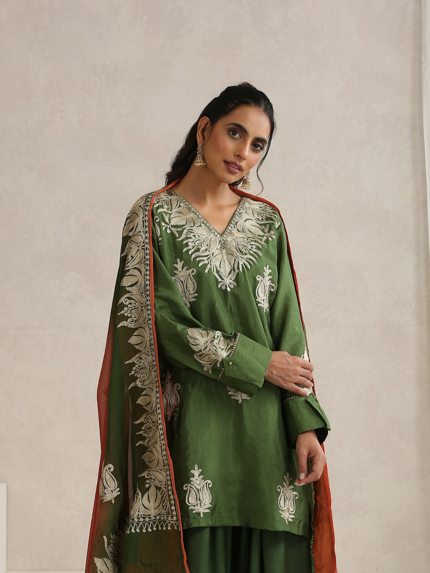 Nargis Green Farshi Salwar Suit Set