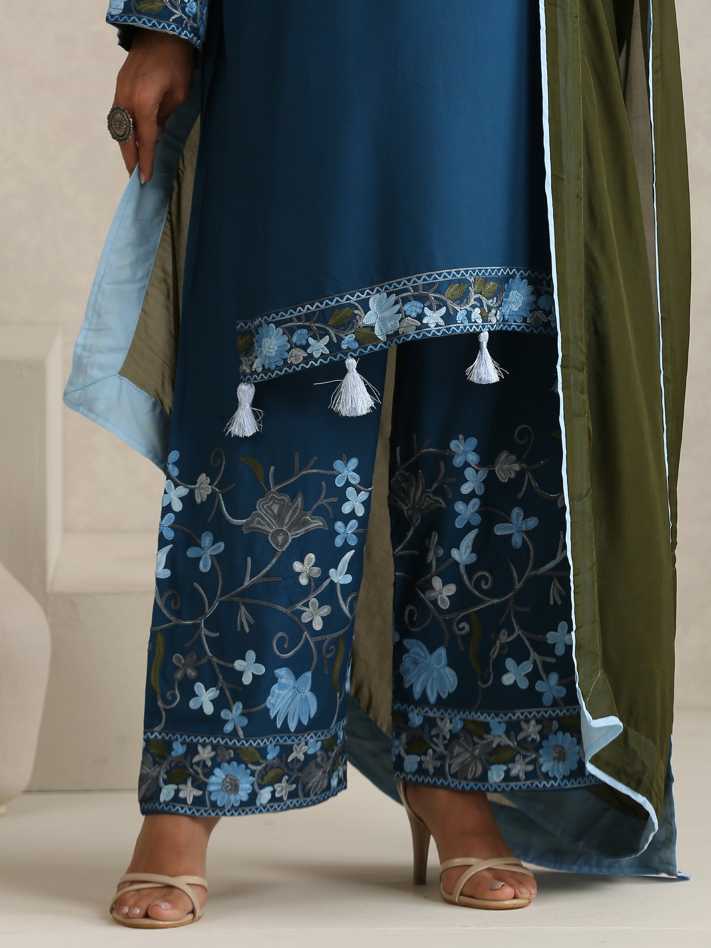 Nargis Blue Embroidered Suit Set