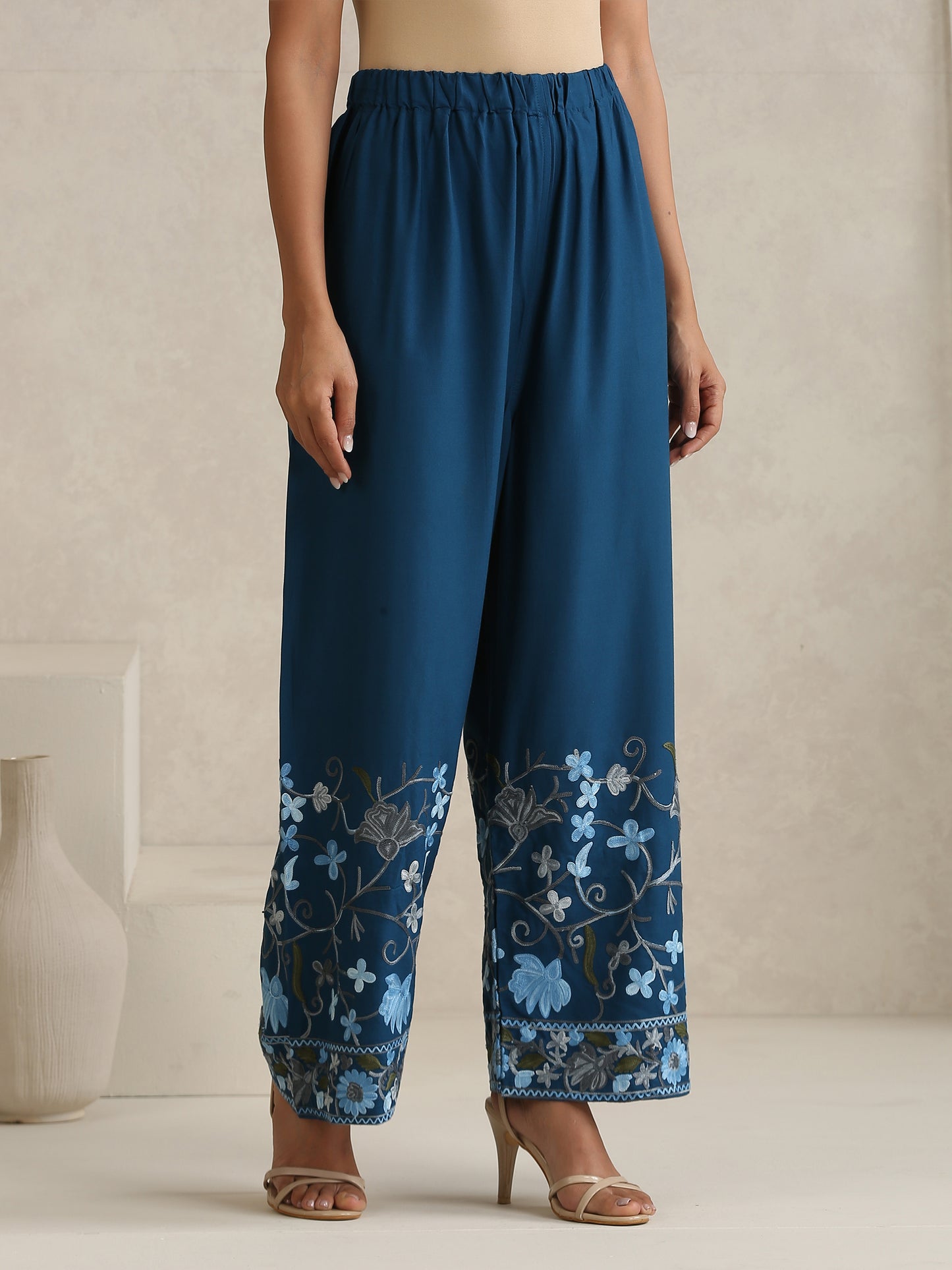 Nargis Blue Embroidered Suit Set