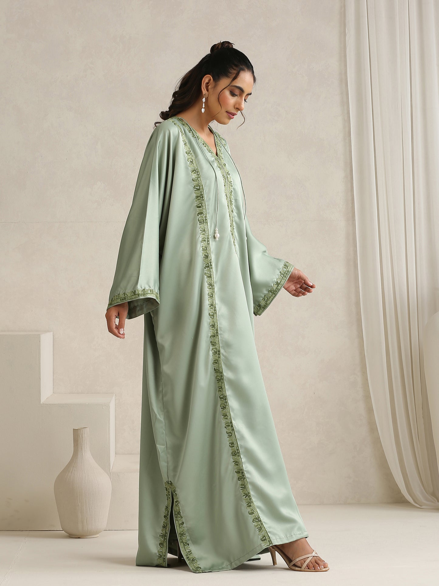 Nargis Mint Green Abaya