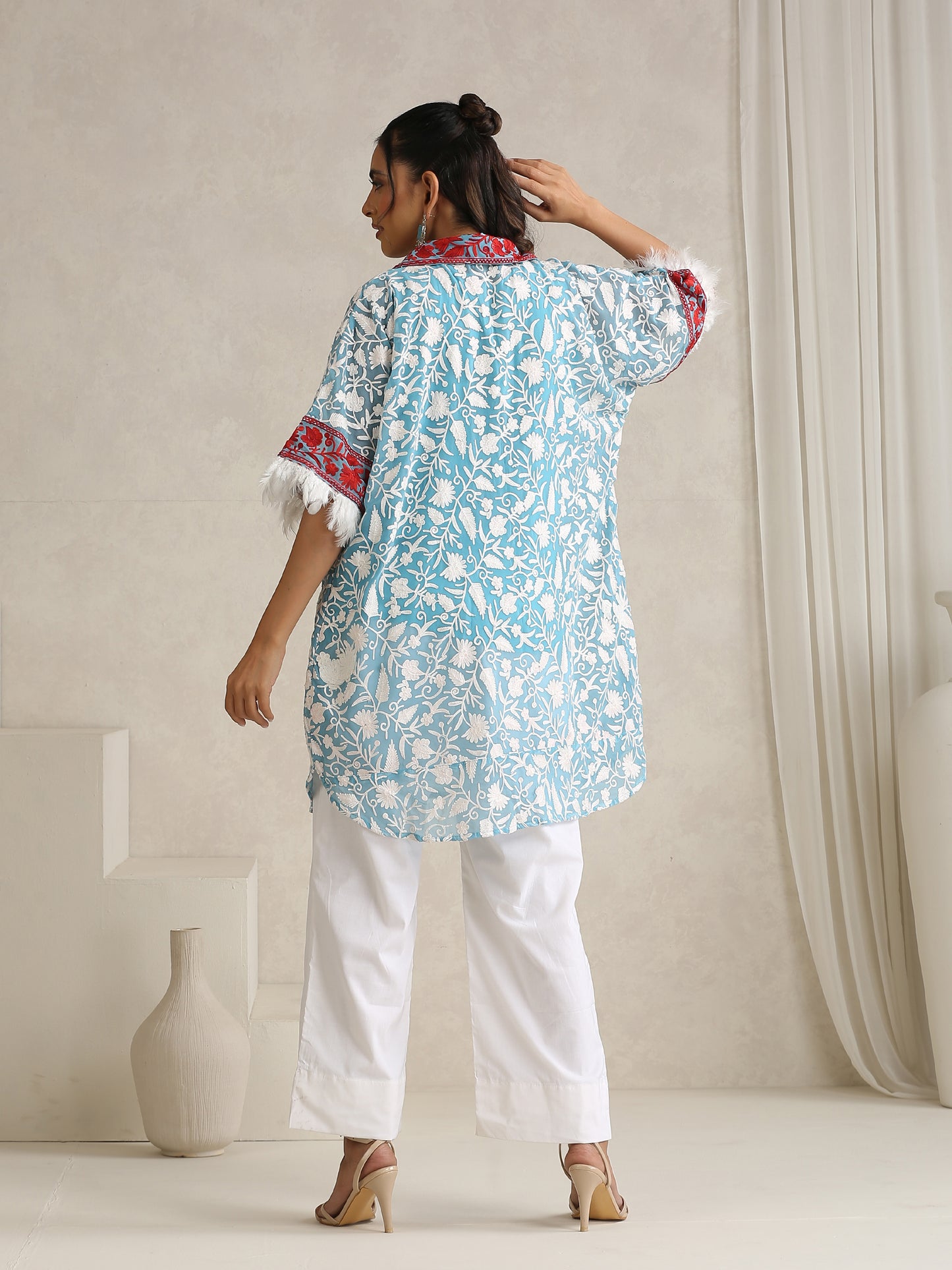 Nargis Blue Georgette Choga Set