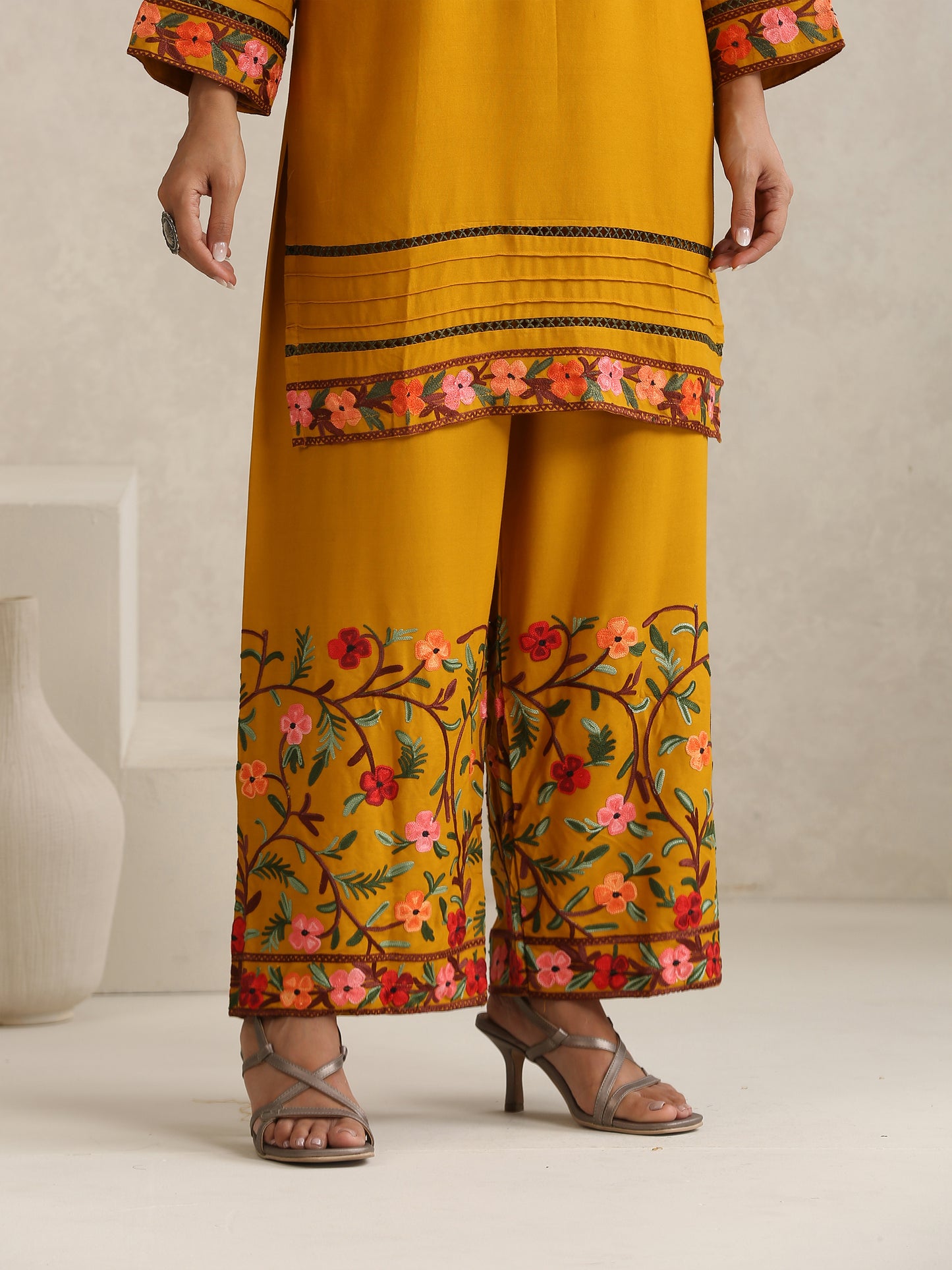 Nargis Mustard Co-ord Set
