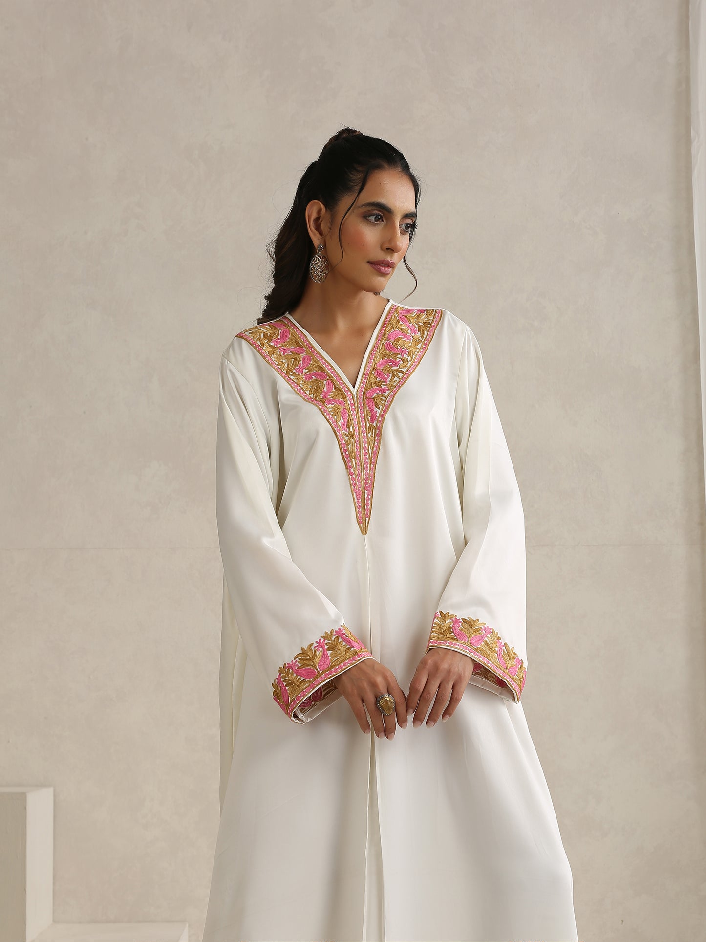 Nargis White Abaya