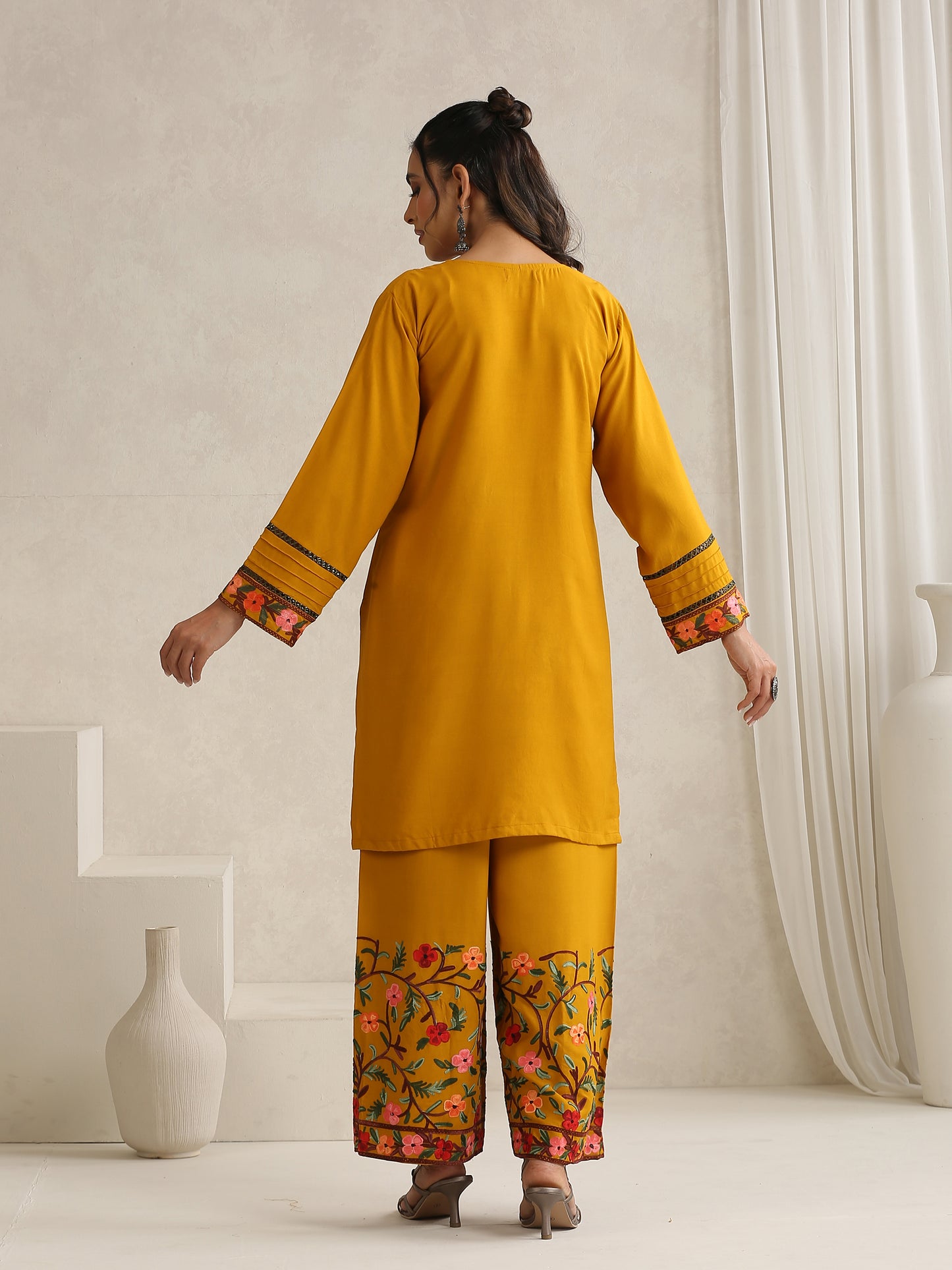 Nargis Mustard Co-ord Set