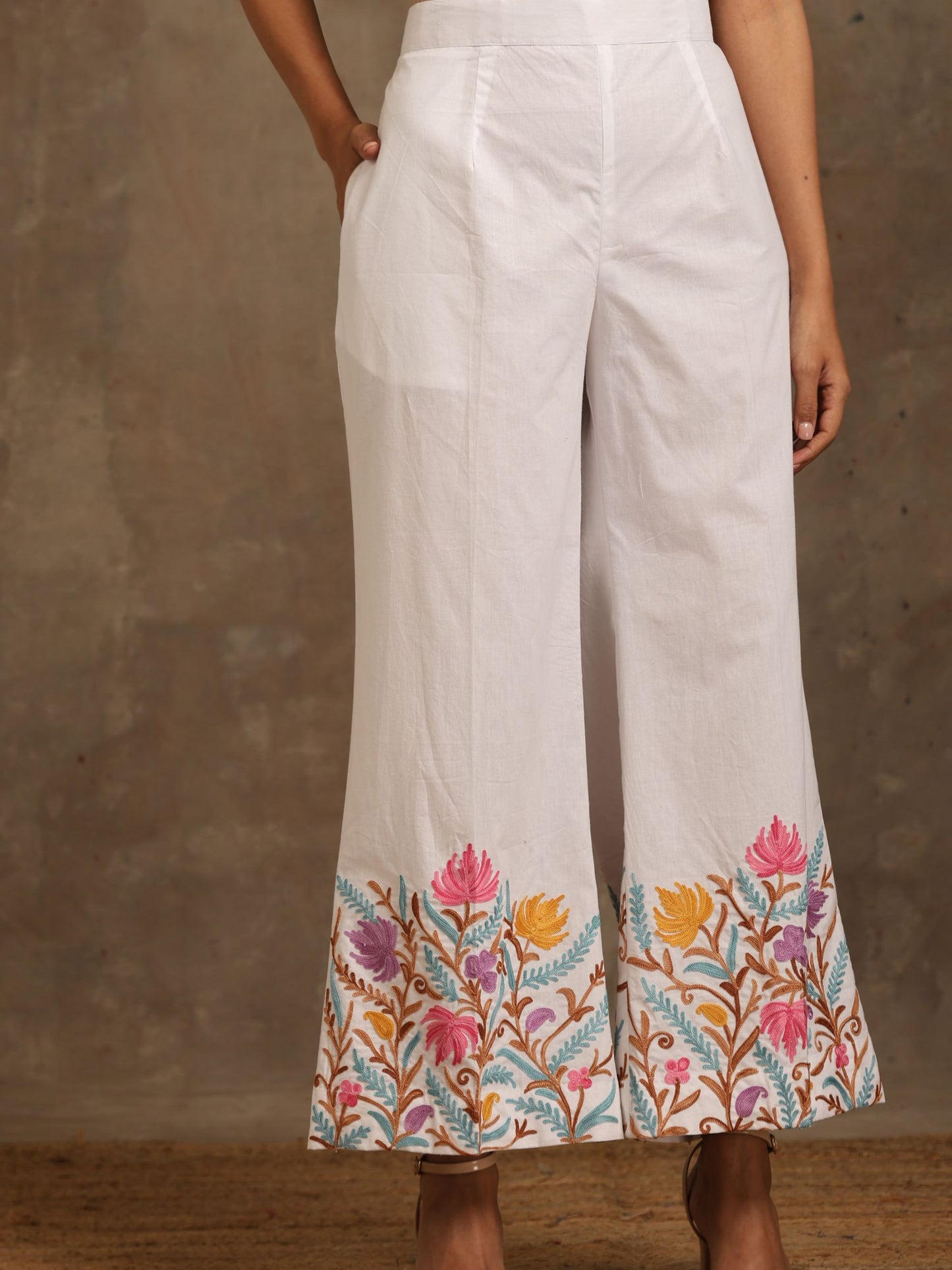 Aghaaz Skyblue & White Co-ord Set