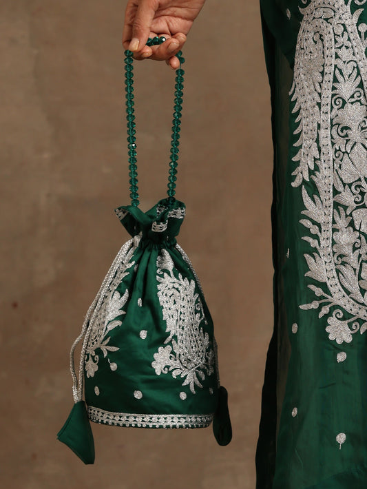 Aghaaz Bottle Green Potli