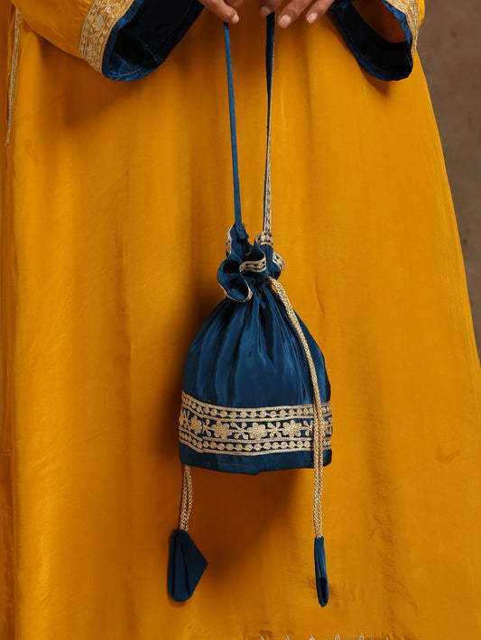 Aghaaz Teal Blue Potli