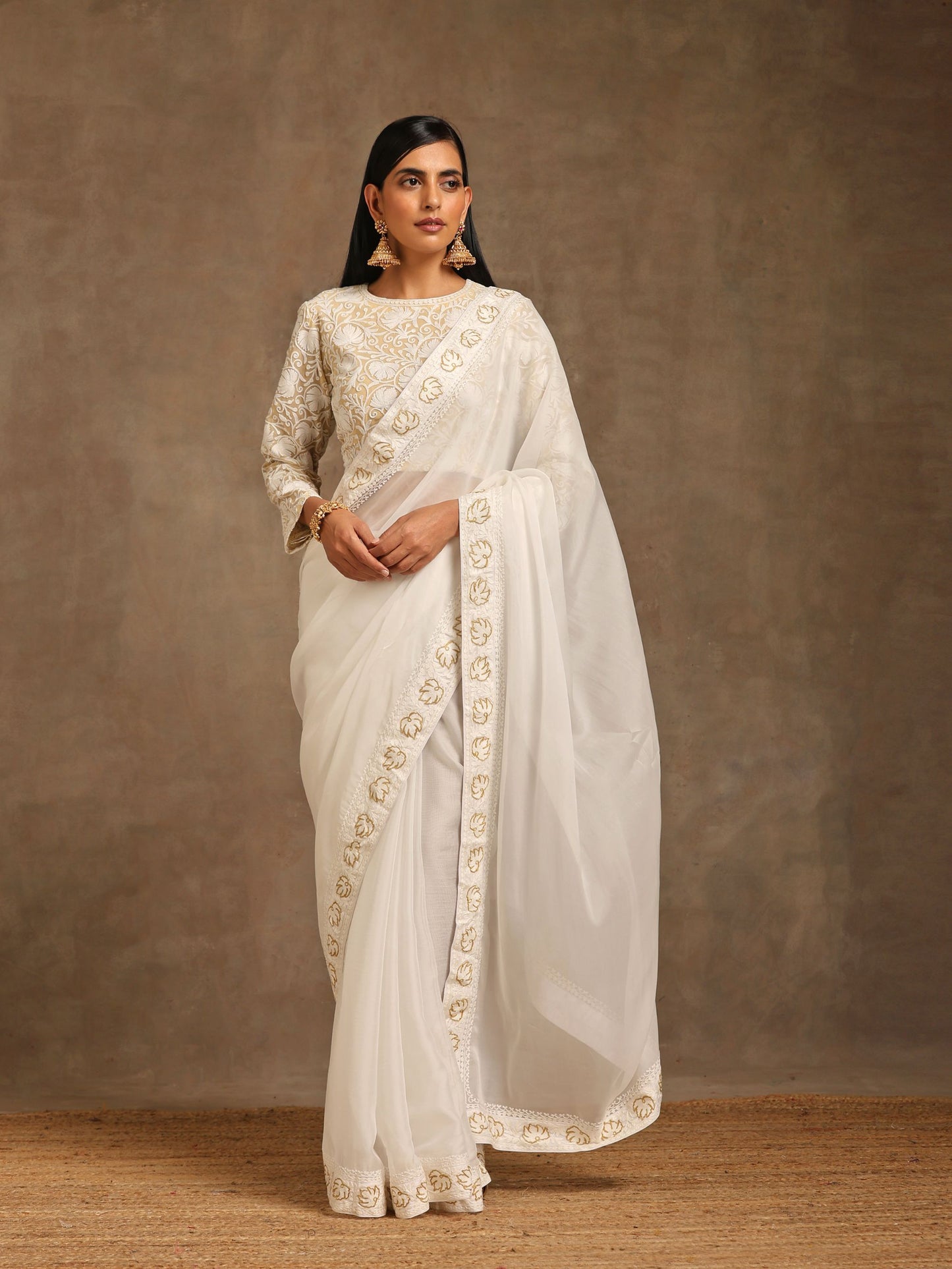 Aghaaz Off-White Saree