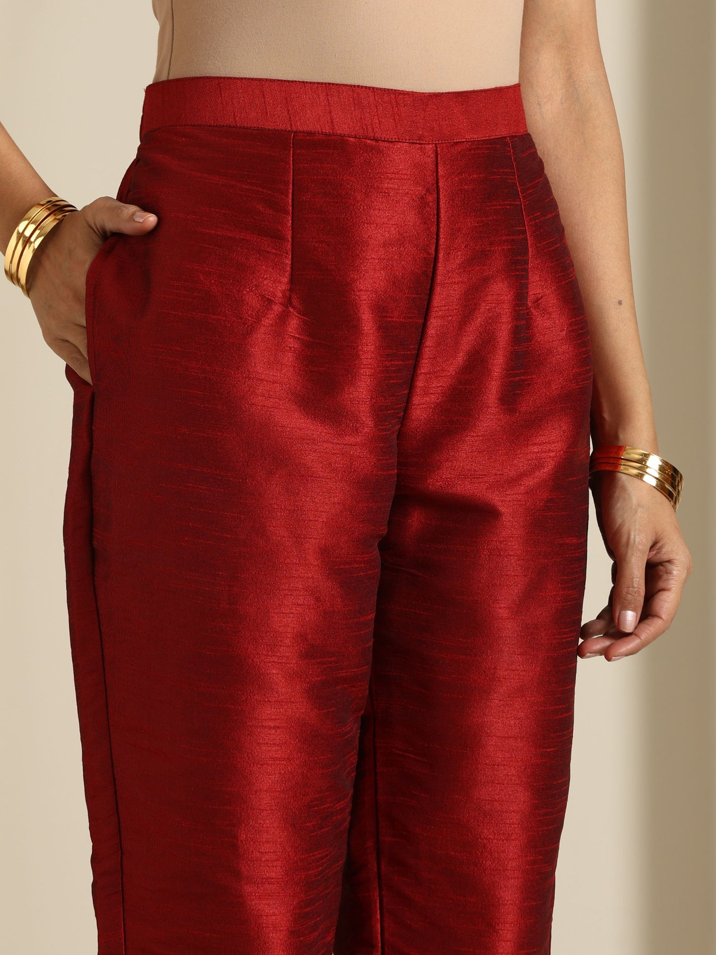 Sheen Maroon Co-ord Set