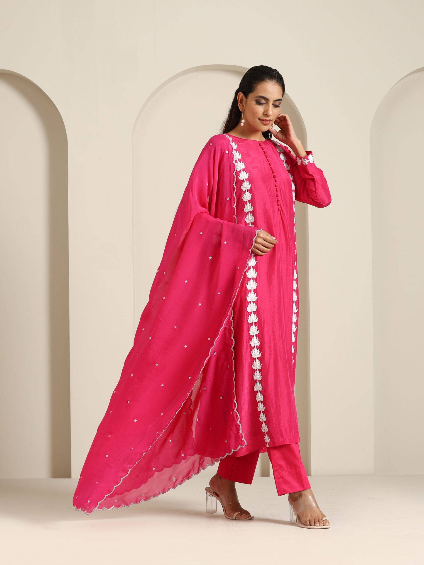 Sheen Rani Pink Suit Set