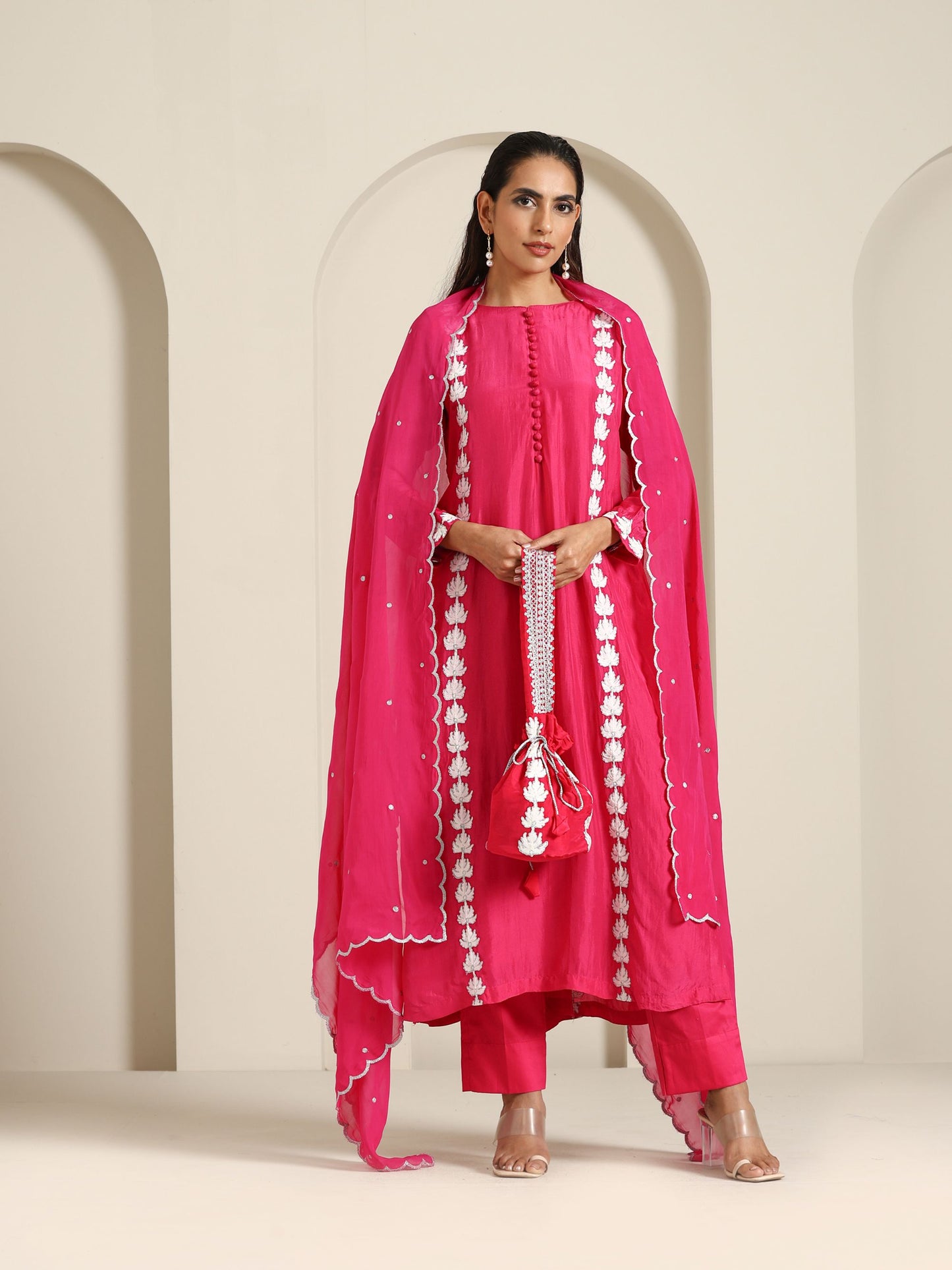 Sheen Rani Pink Suit Set