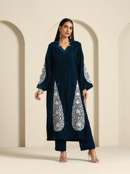 Sheen Drop Design Suit Set