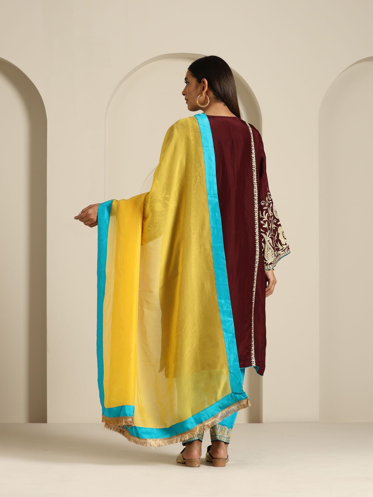 Sheen Multicolored Suit Set