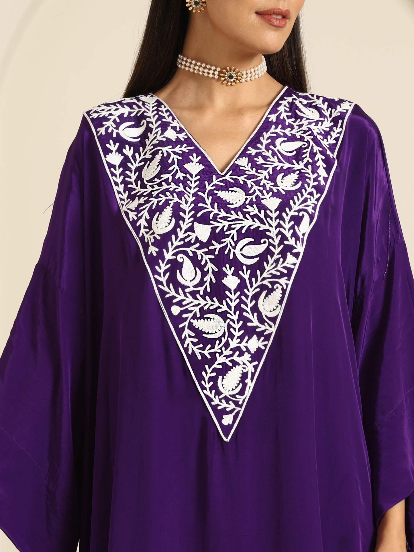 Gul Purple Kaftan Set