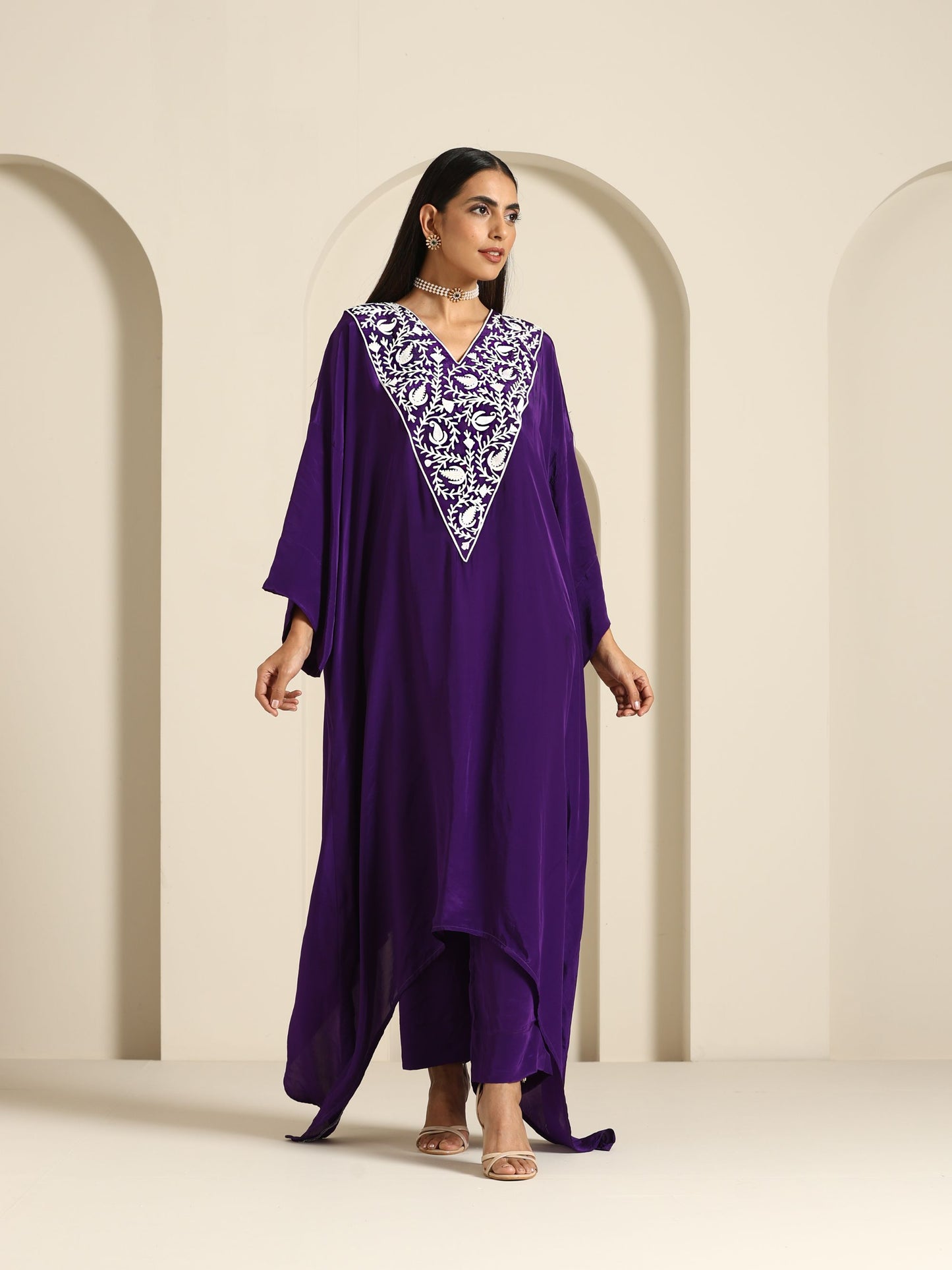 Gul Purple Kaftan Set