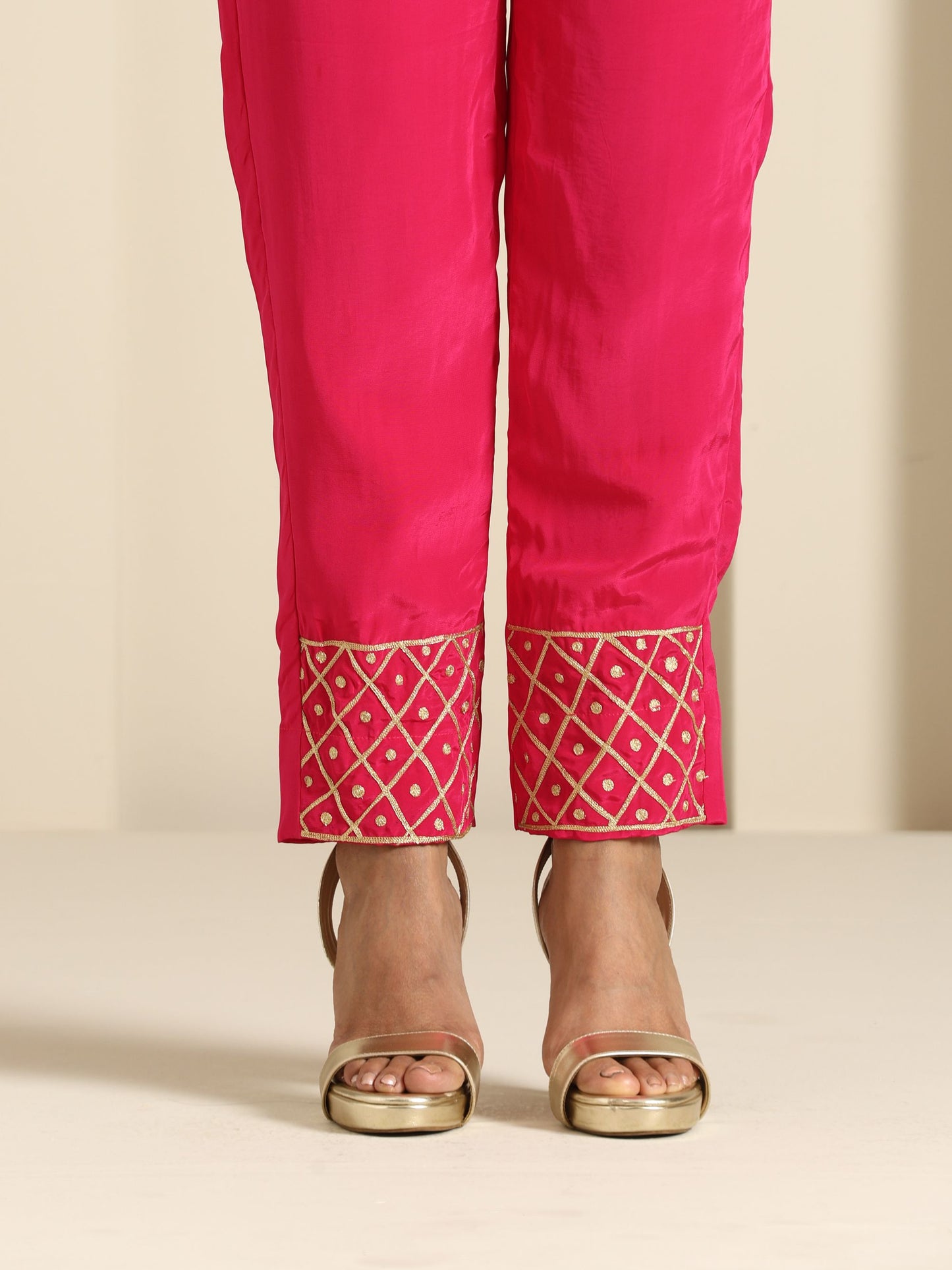 Rang Yellow & Hot Pink Kaftan Set