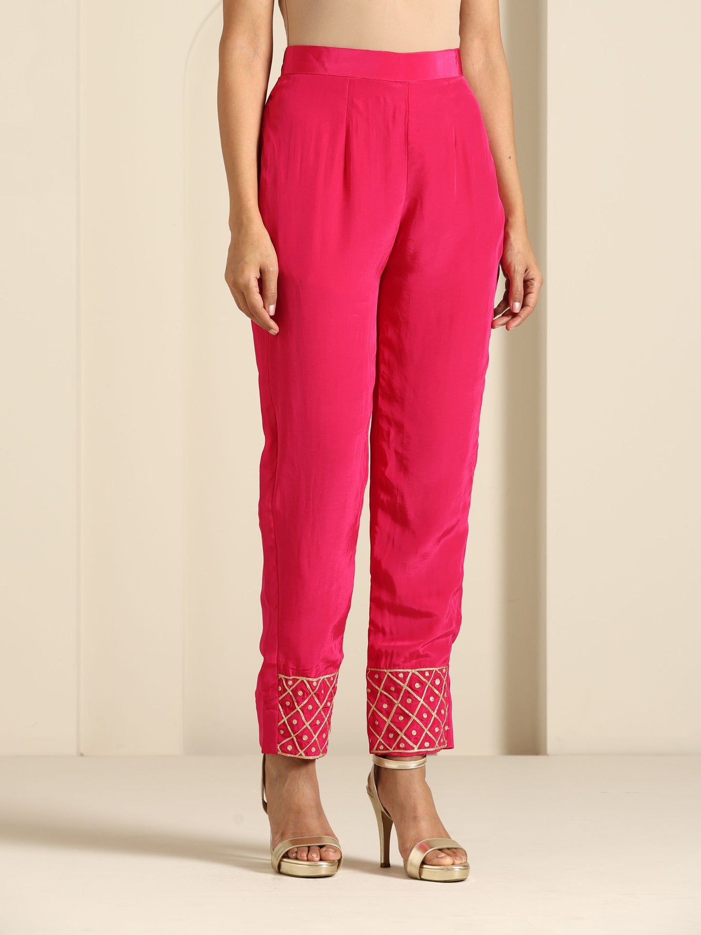 Rang Yellow & Hot Pink Kaftan Set