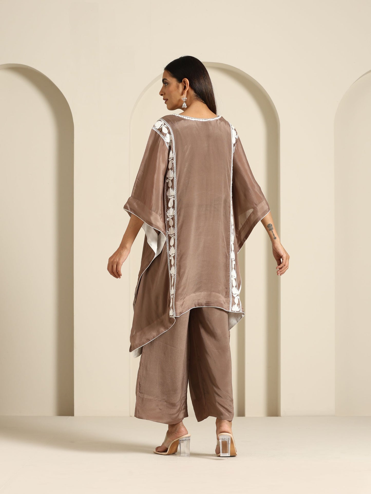 Gul Brown Kaftan Set