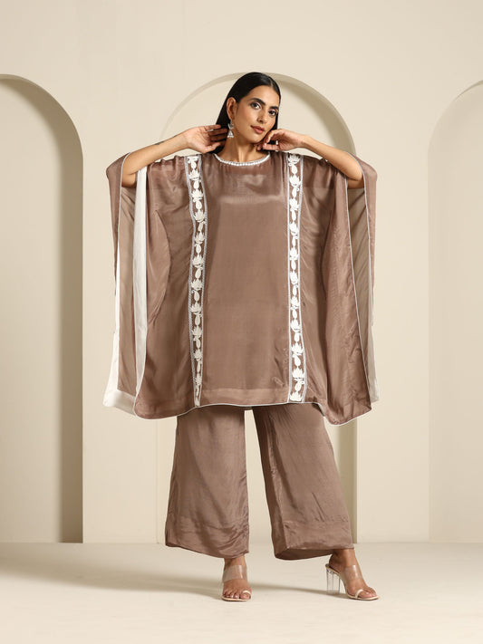Gul Brown Kaftan Set