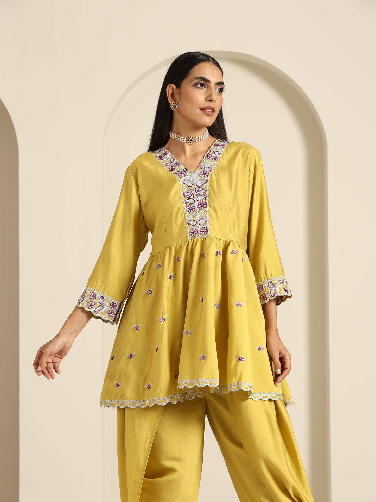 Gul Peplum Co-ord Set