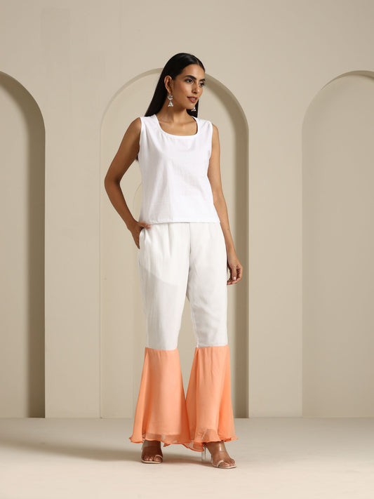 Gul Peach & White Co-ord Set