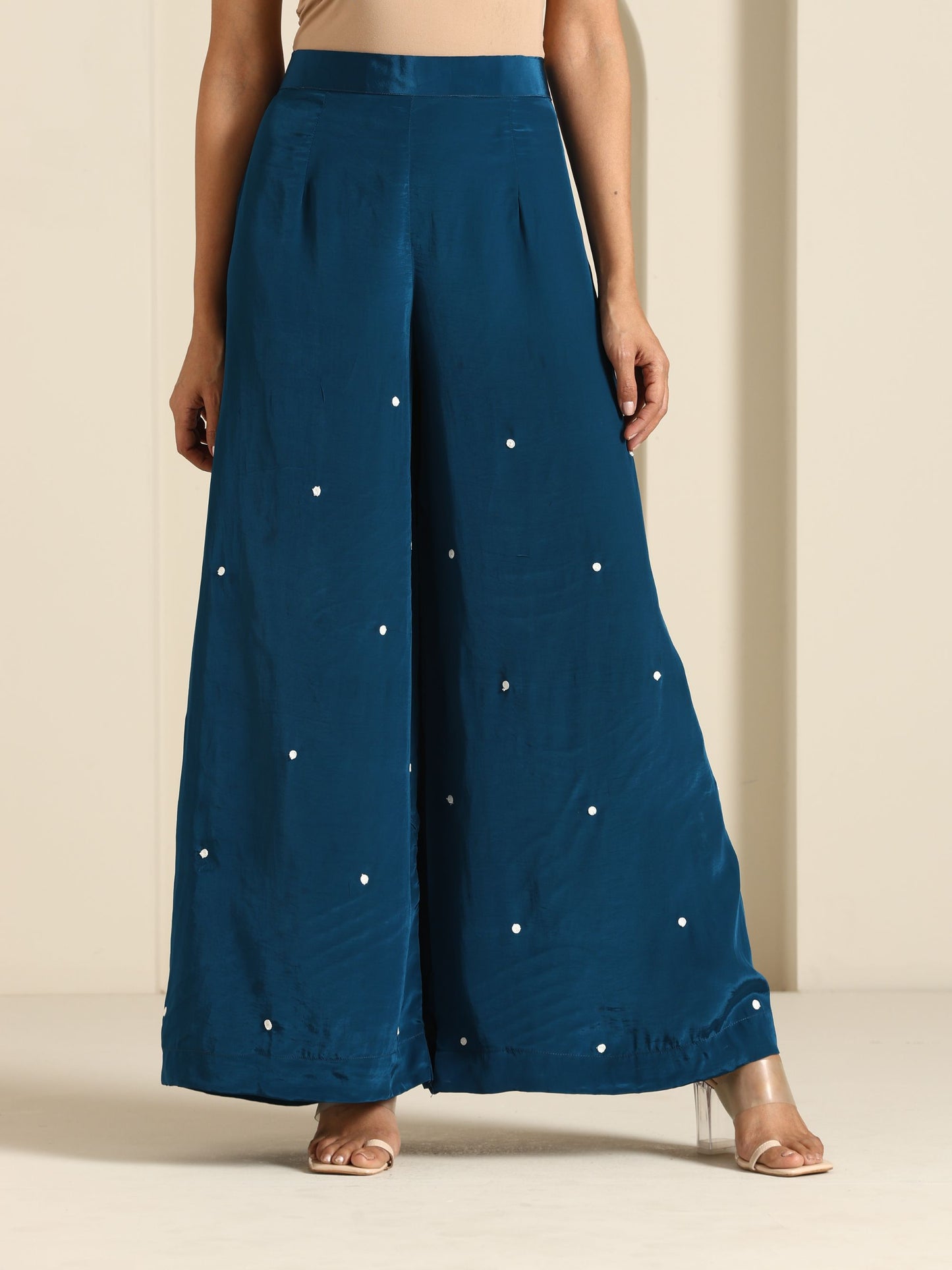 Gul Blue Crepe Co-ord Set