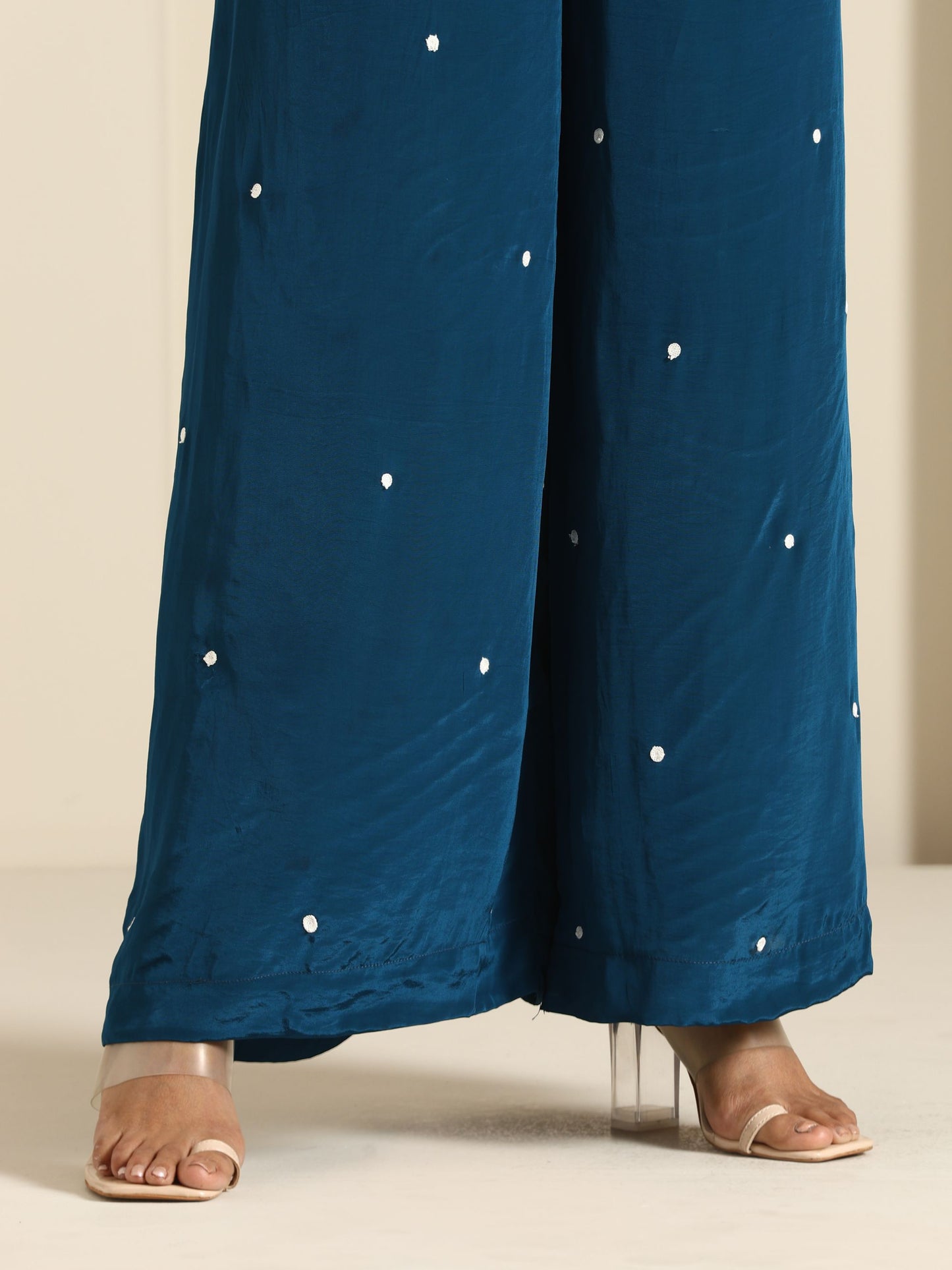 Gul Blue Crepe Co-ord Set