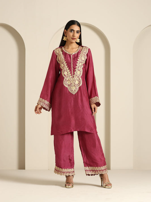 Gul Mauve Shade Suit Set