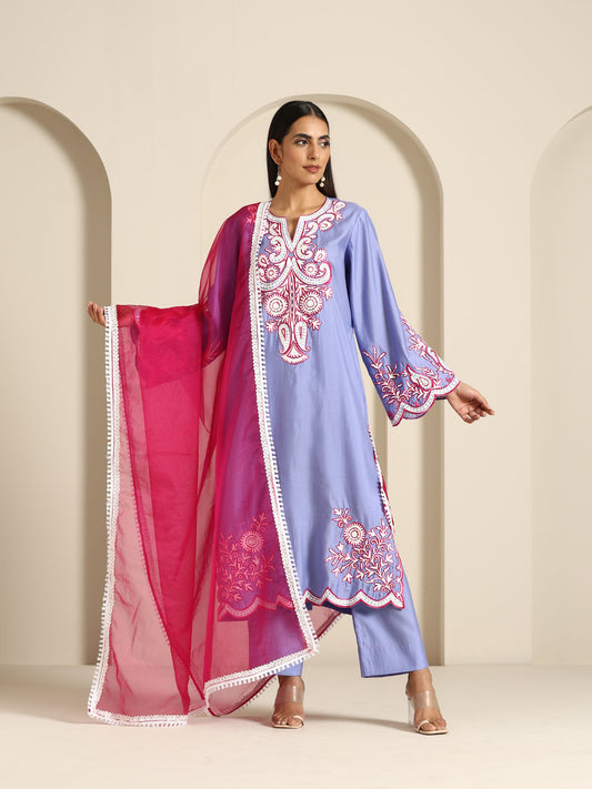 Gul Purple & Hot Pink Suit Set