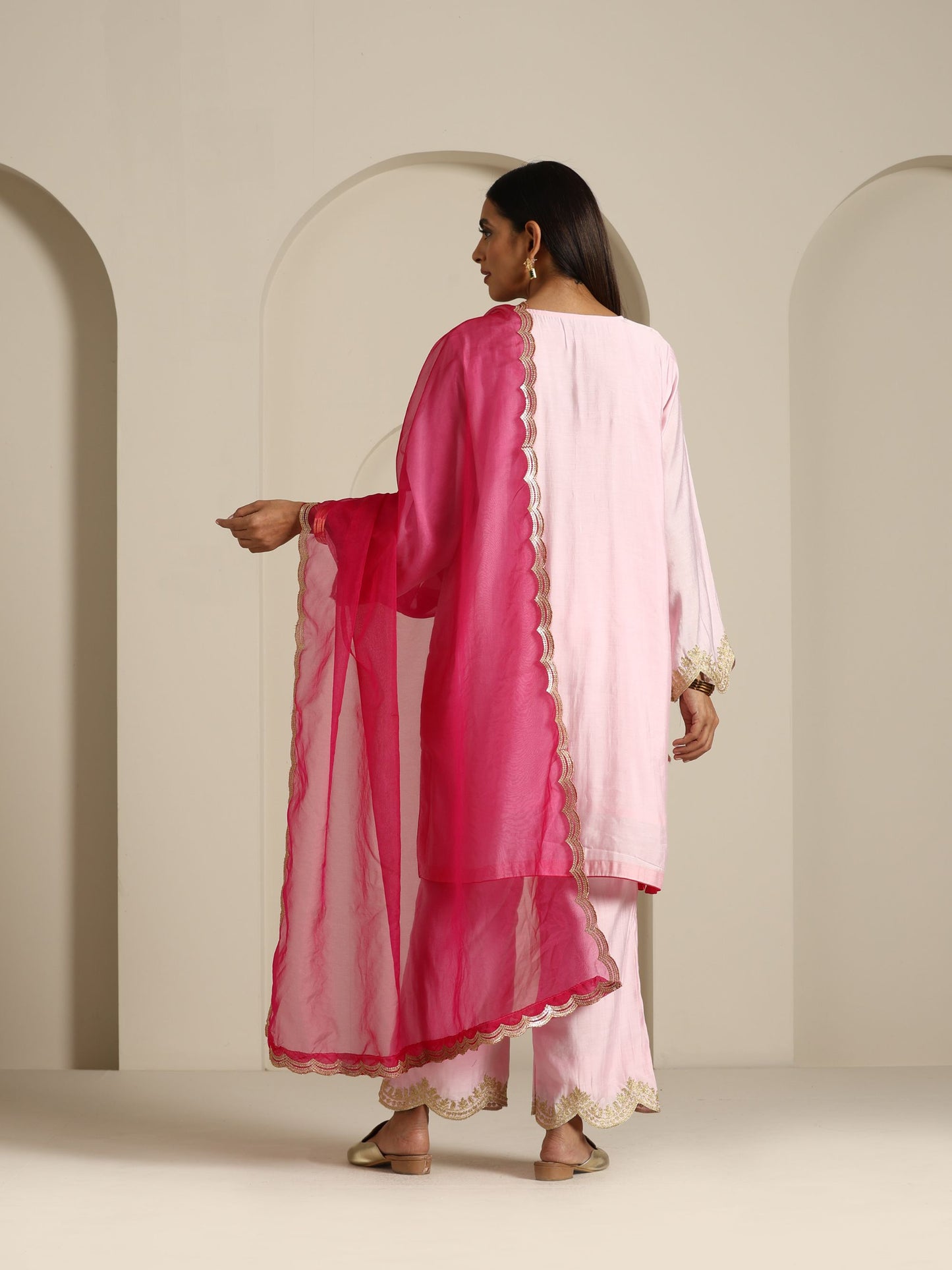 Gul Baby Pink & Hot Pink Suit Set