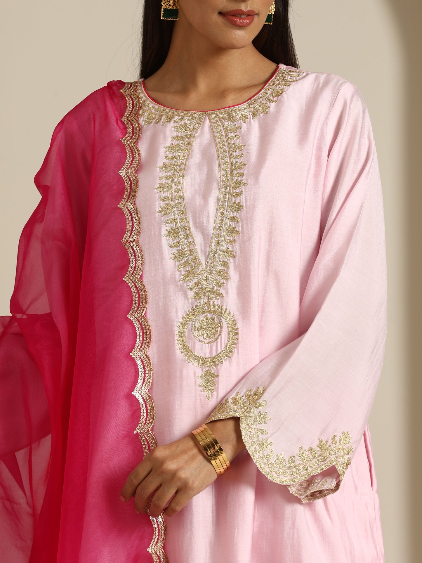 Gul Baby Pink & Hot Pink Suit Set
