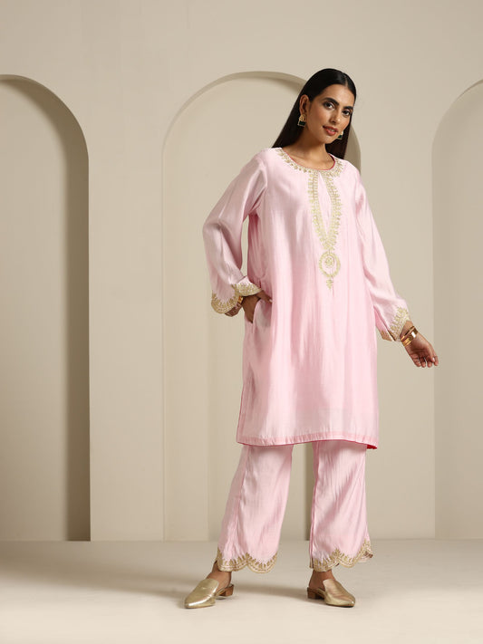 Gul Baby Pink & Hot Pink Suit Set